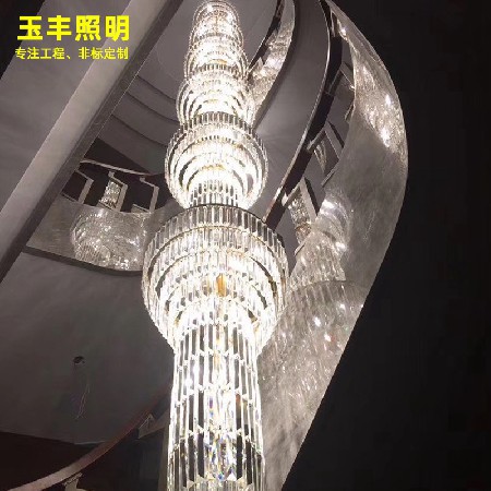 Crystal chandelier of duplex building